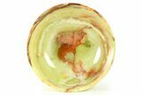 Polished Green Banded Calcite Bowl - Pakistan #266242-1